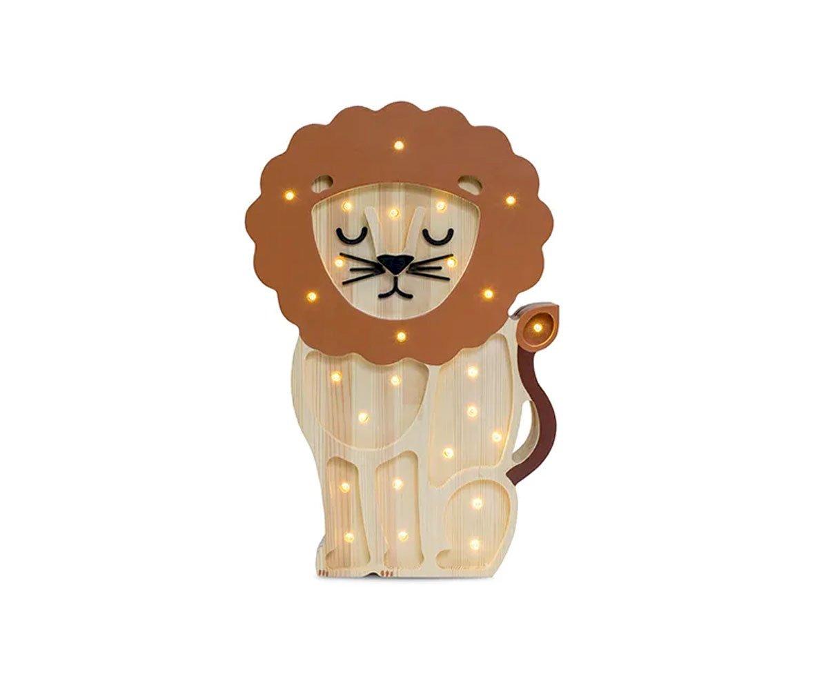 Lampe En Bois Lion Serengeti