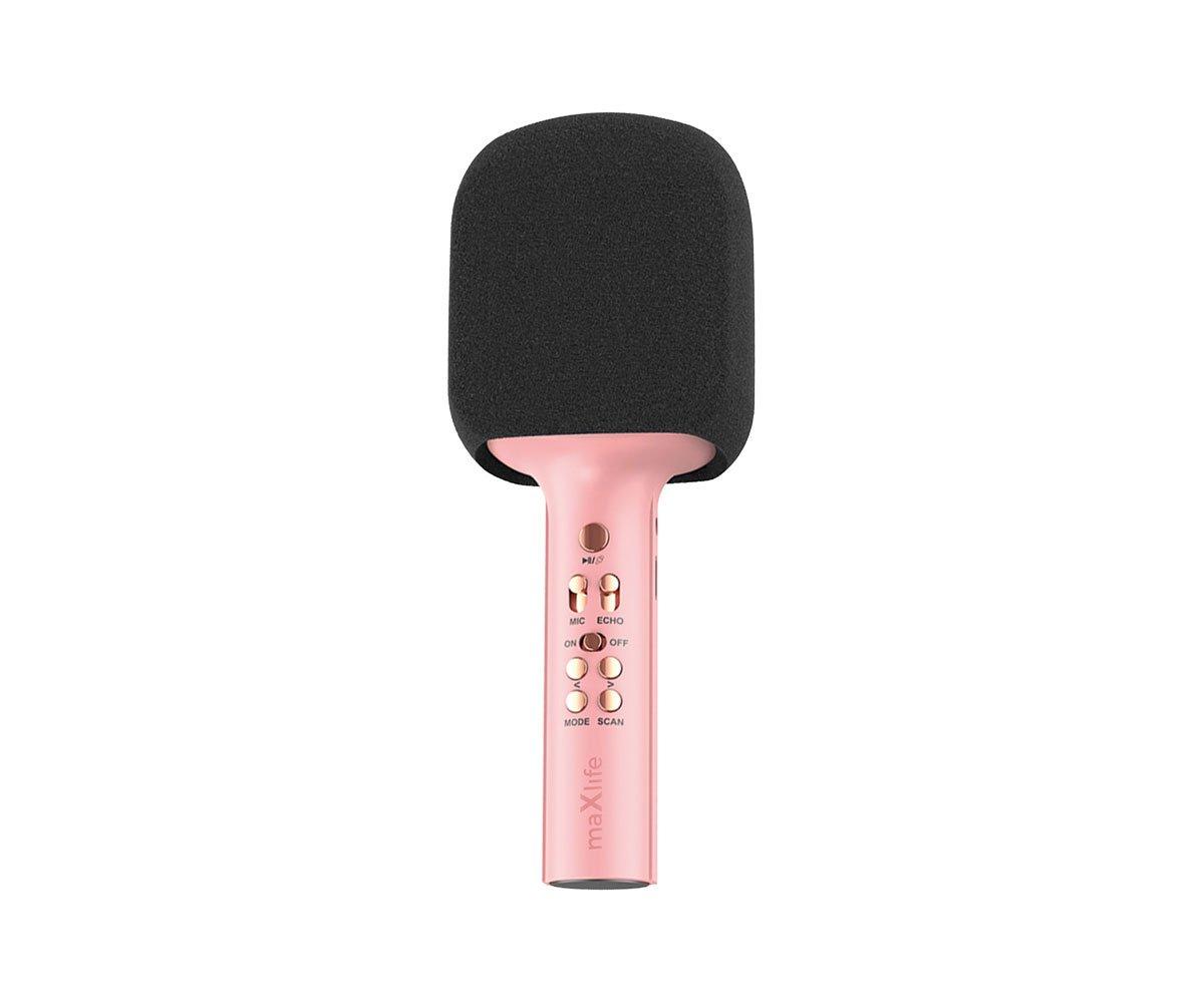 Microfone Sem Fio E Karaokê Maxlife Pink