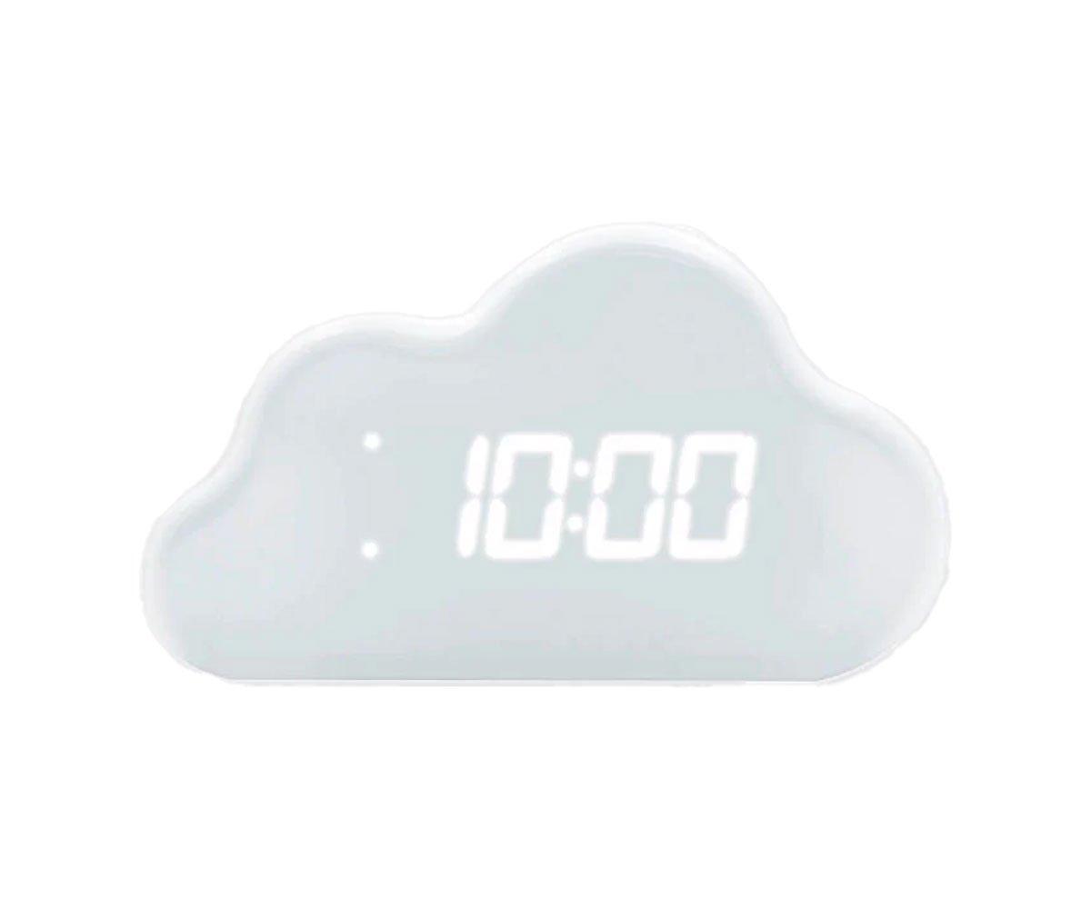 Reloj Despertador Cloud Con Termómetro Y Retroiluminación Gris