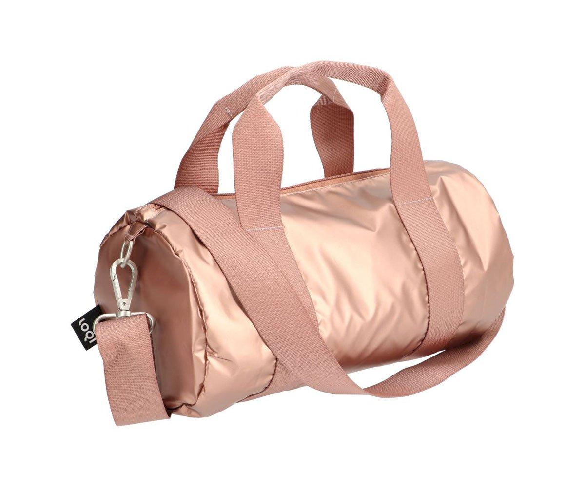 Borsa Cilindrica Oro Rosa Metallizzato