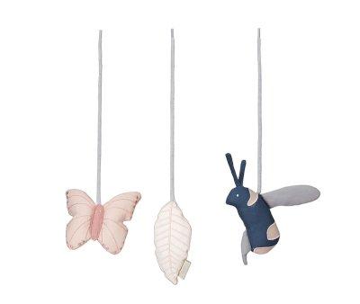 3 Hanging Toys for Play Gym Flower Friends