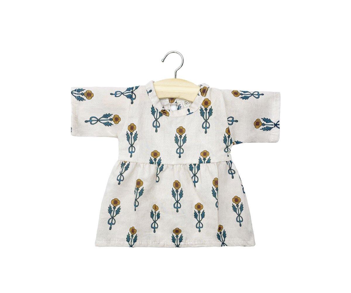 Vestido Faustine Manga Larga Fleurs Nordiques Para Muñeco Gordis