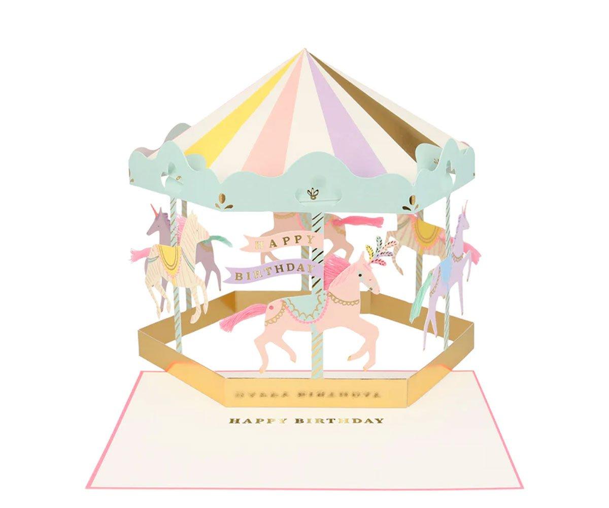 Carte D'anniversaire Carousel Stand-up