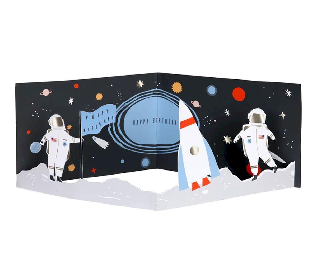 Carte d'anniversaire Space 3D Scene 