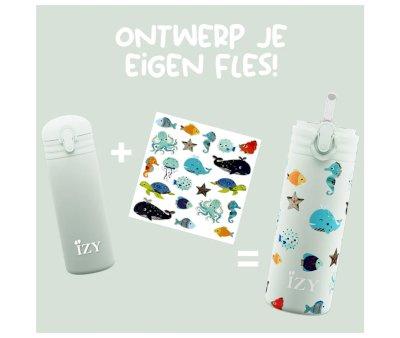 Borraccia Termica Acciaio 350 ml +Sticker Sea Life
