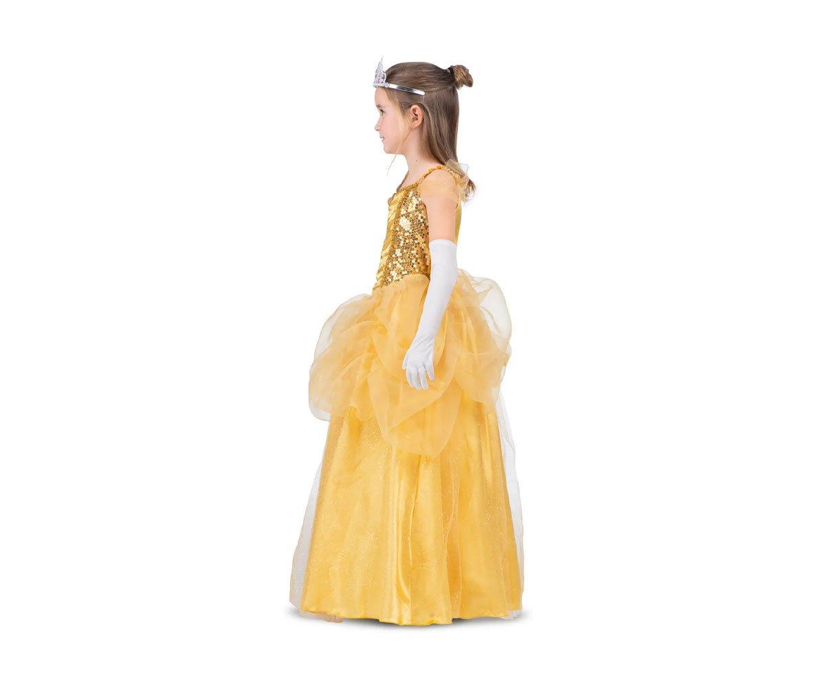 Costume Principessa Bella Dorato 3-4 Anni