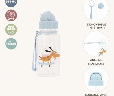Botella Plstico Skater Dog Personalizable