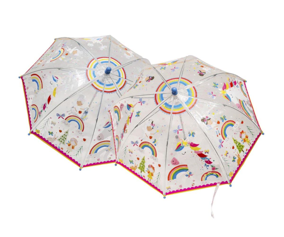 Parapluie Transparent Changement De Couleur Rainbow Fairy