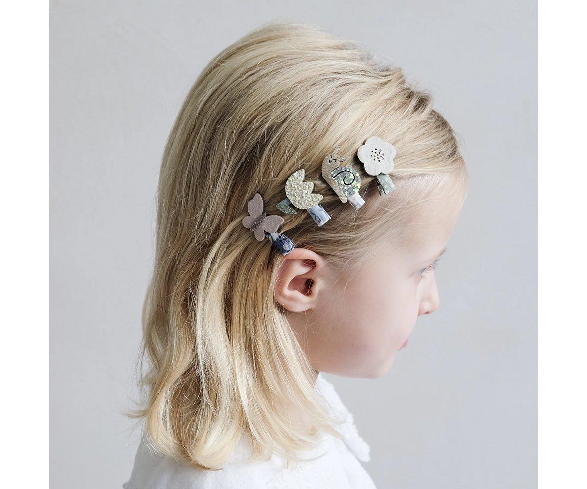 8 Mini-barrettes Garden