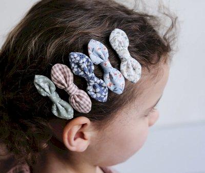 5 Clip Capelli Fiocco Flora