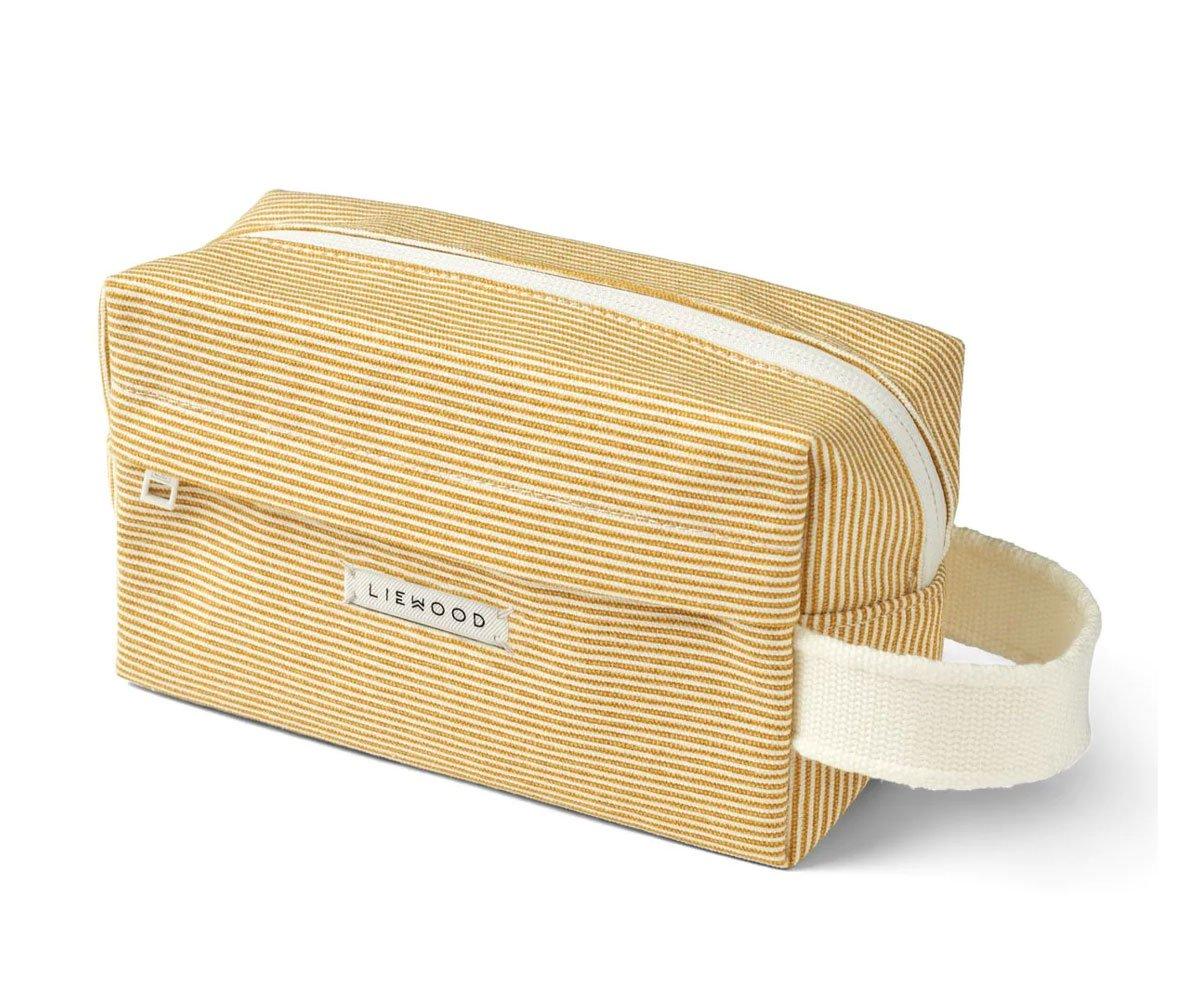 Trousse De Toilette Trine Cotton Stripe Yellow Mellow/Creme De La Creme