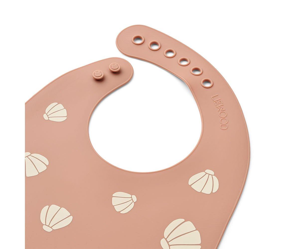 2 Bavoirs Silicone Tilda Shell/ Pale Tuscany
