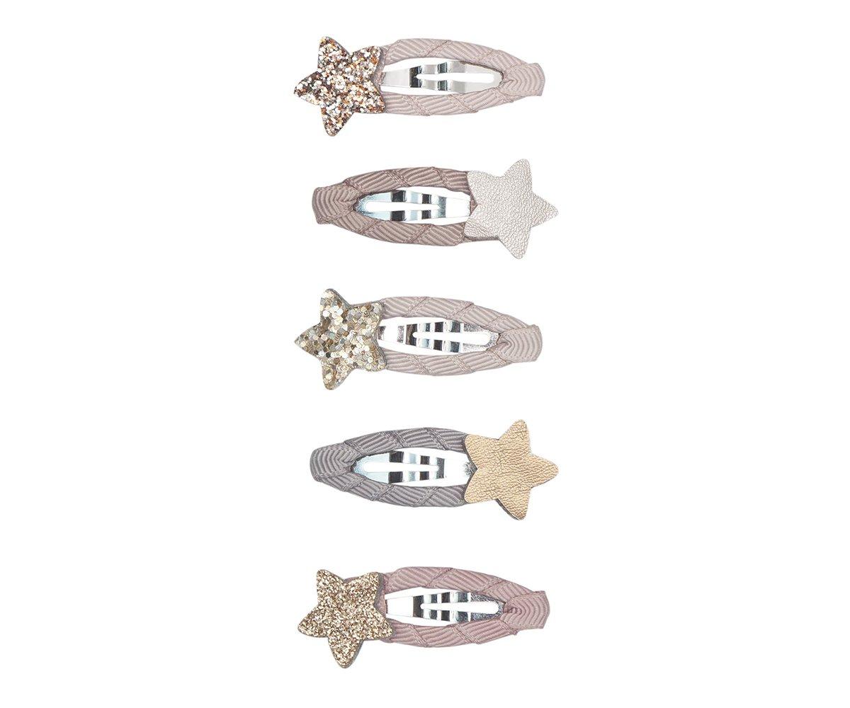 5 Mini-barrettes Sparkle Star 