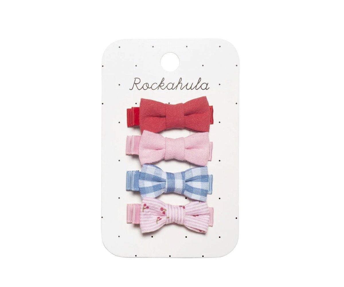 4 Pinze Capelli Mini Cherry Gingham