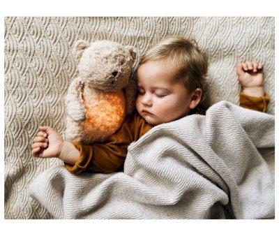 Peluche Luz-Sonido Oso Orgnico Moonie Grey Natur