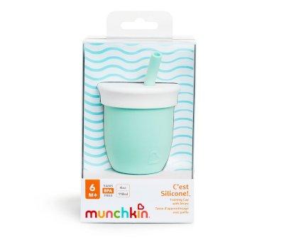 Gobelet Silicone avec Paille Mint 120 ml