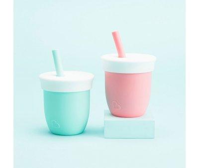 Gobelet Silicone avec Paille Mint 120 ml