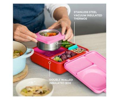 Lunch Box with Thermos Pink Berry