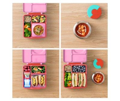 Lunch Box with Thermos Pink Berry