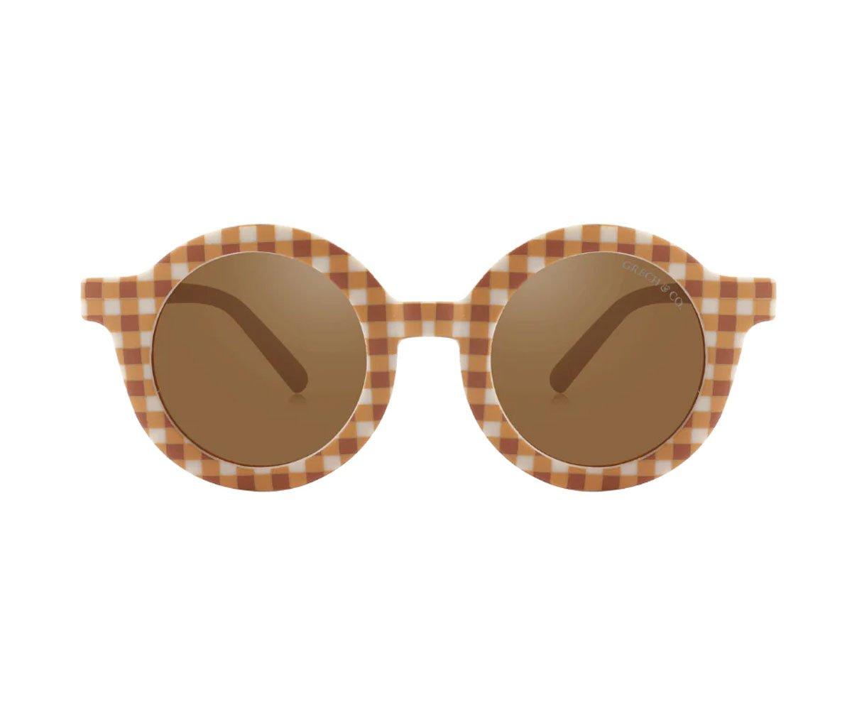 Lunettes de Soleil Polarises Round Sienna Gingham pour Enfants (18  8 ans)