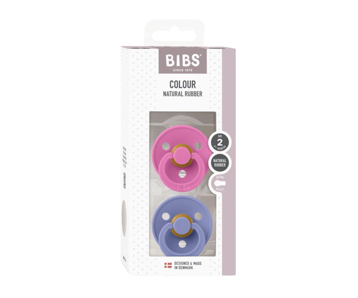 Bibs Chupete Bibs Colour Pacifier x 2 - Lavender/Baby Pink - Tetina De  Caucho Natural - Latex - 6