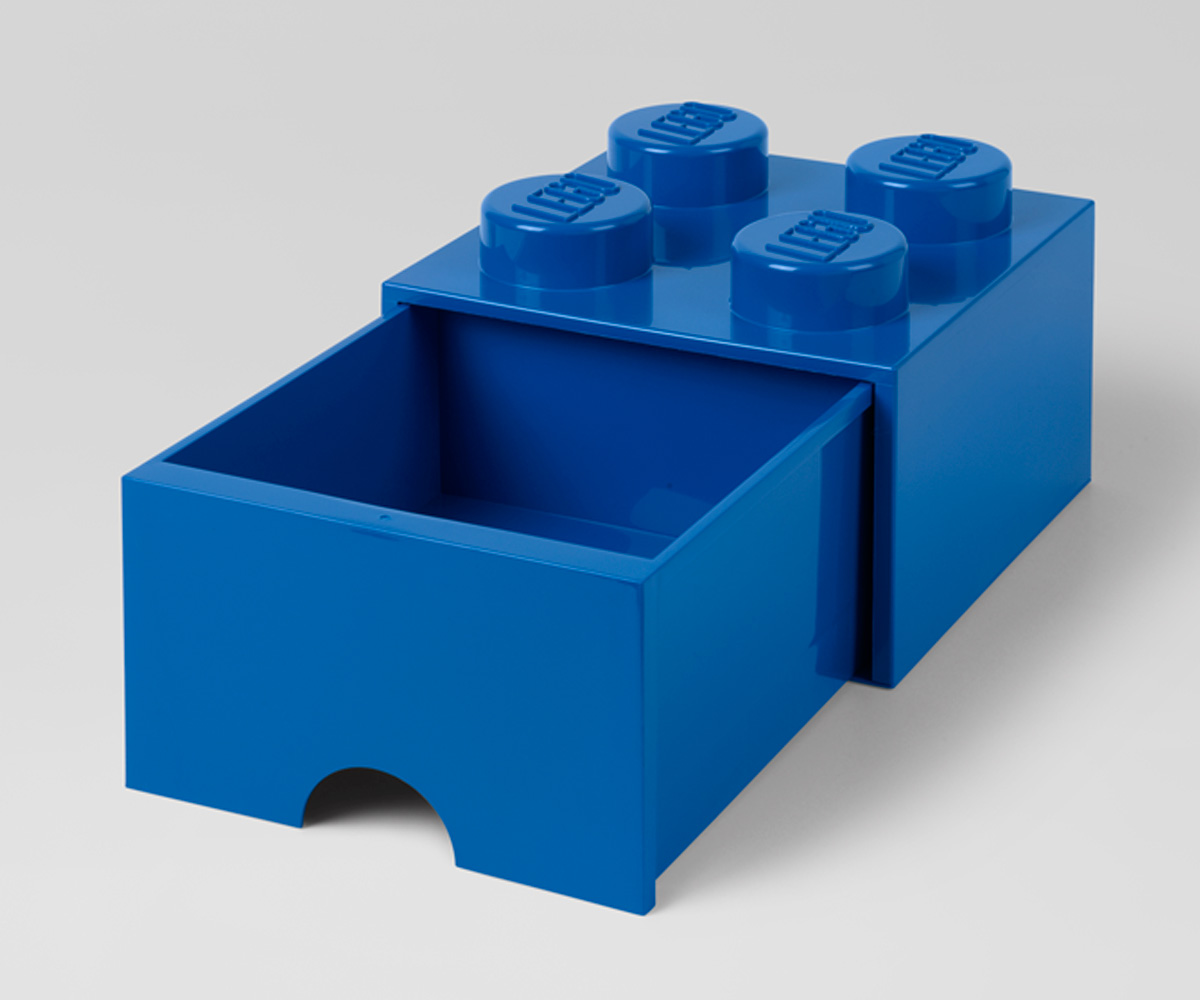 Brick Lego de Almacenamiento Cajón 4 Azul - Tutete