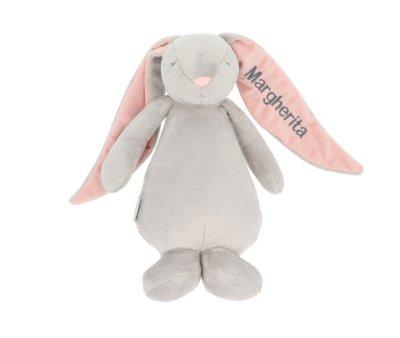 Peluche Luz-Sonido Conejo Moonie Gris Personalizable