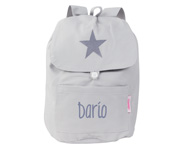 Zaino Grande Personalizzato Stella Grigio Chiaro