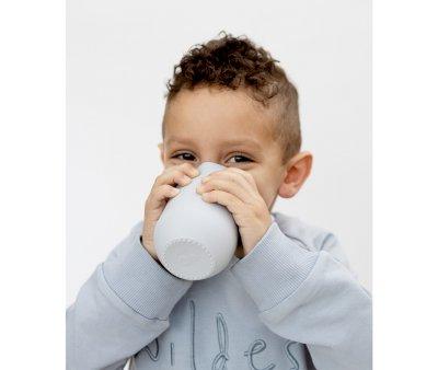 Light Grey Happy Cup with Lid and Straw