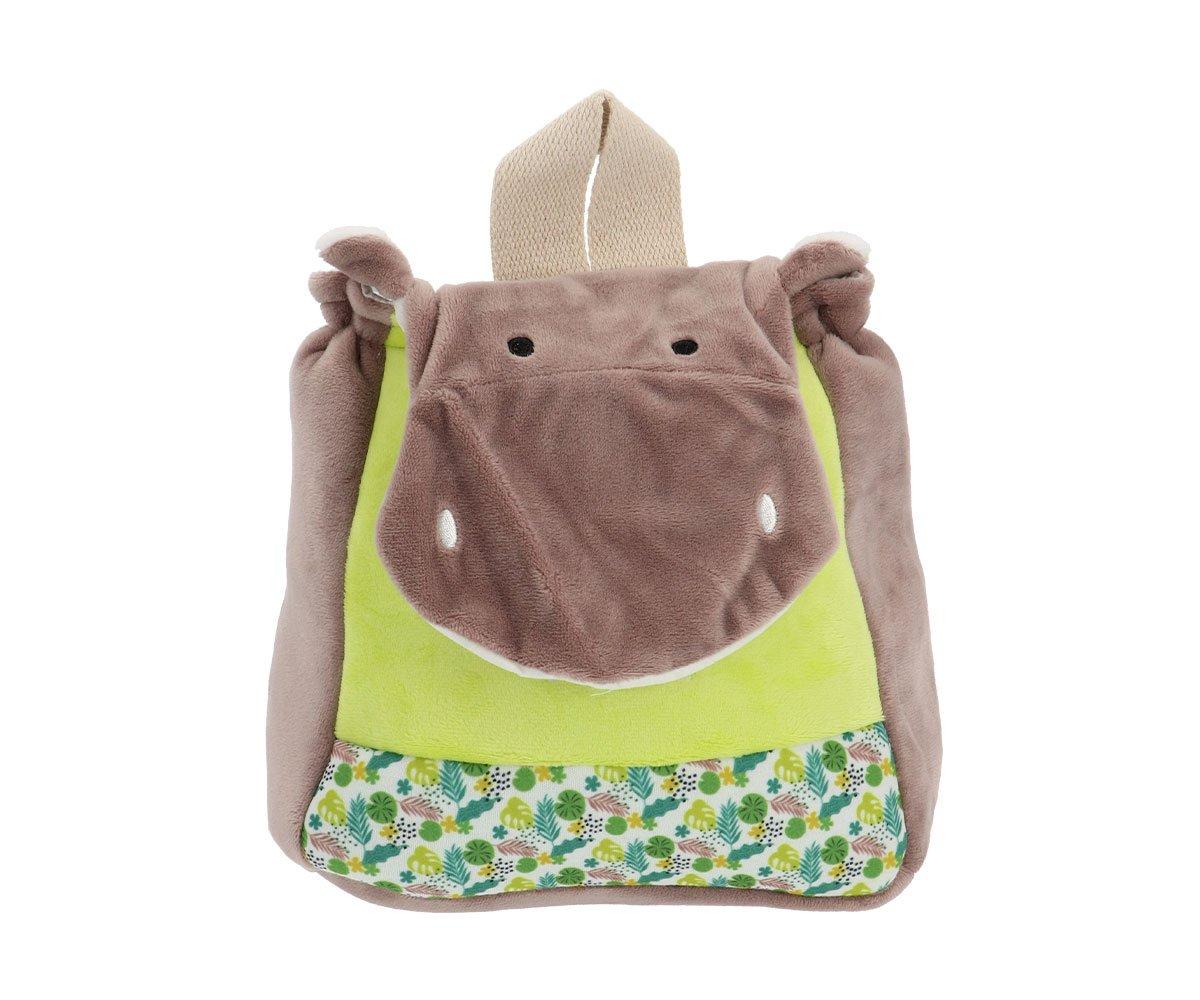 Sac  dos Bazile Green Hippopotamus pour enfants  Personnalisable