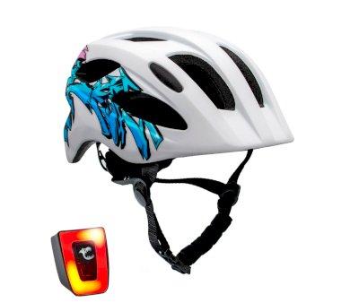 Children's Helmet Graffiti White/Blue