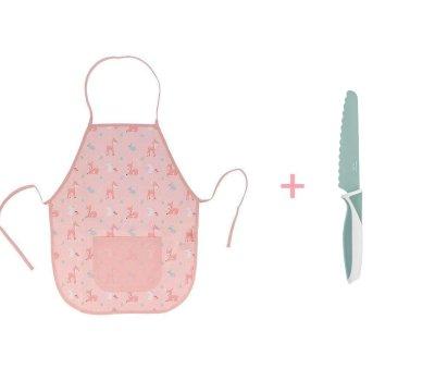 Pack Delantal Infantil Sweet Deer Personalizable + Cuchillo Sage