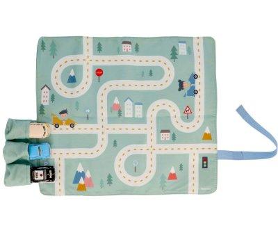 Games Placemat Circuit Mint + 3 Toy Cars