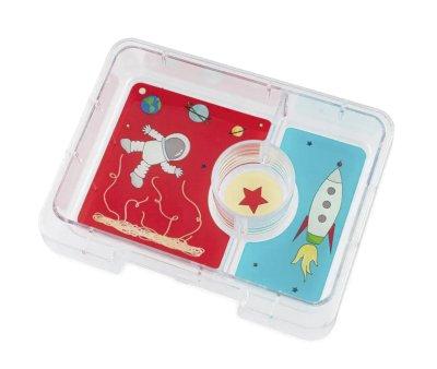 Lunch Box Snack Surf Blue Rocket Tray 3 Compartments
