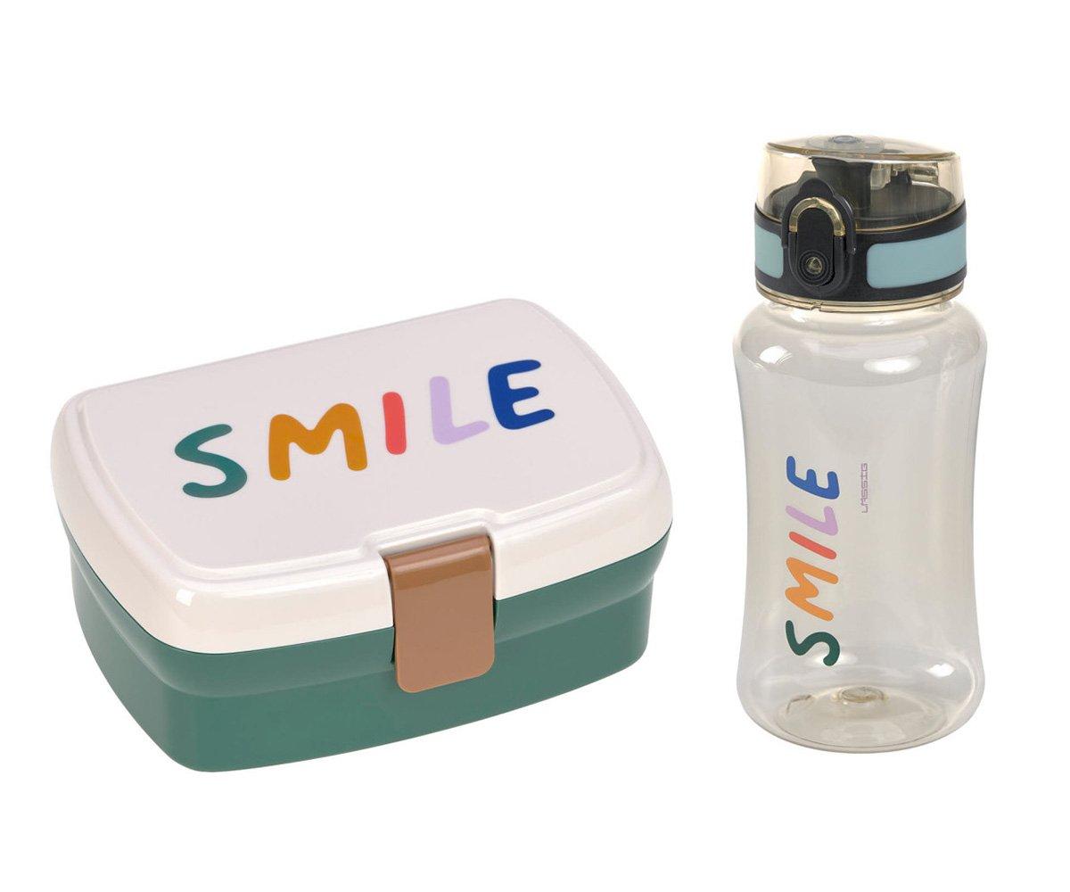Lunchbox + Borraccia Happy Smile Milky