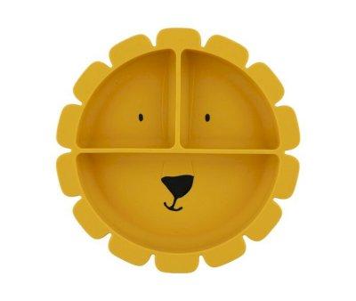 Plato 3 Compartimentos Silicona con Ventosa Mr. Lion