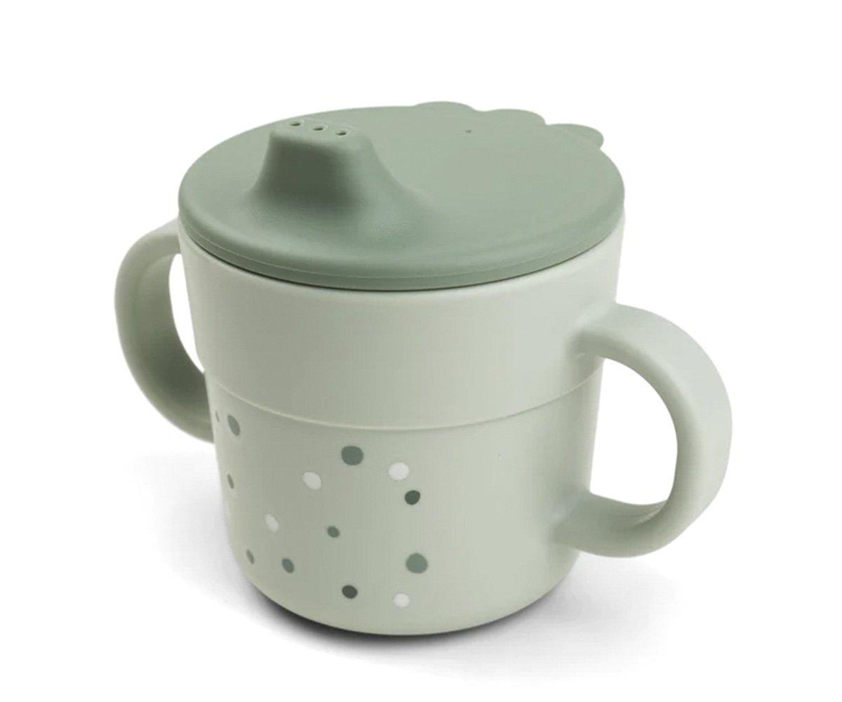 Taza de Aprendizaje Happy Dots Green