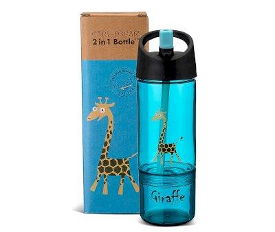 Botella Tritn 2 en 1 Jirafa Turquesa