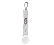 Attache-Sucette Personnalisable toile Grise