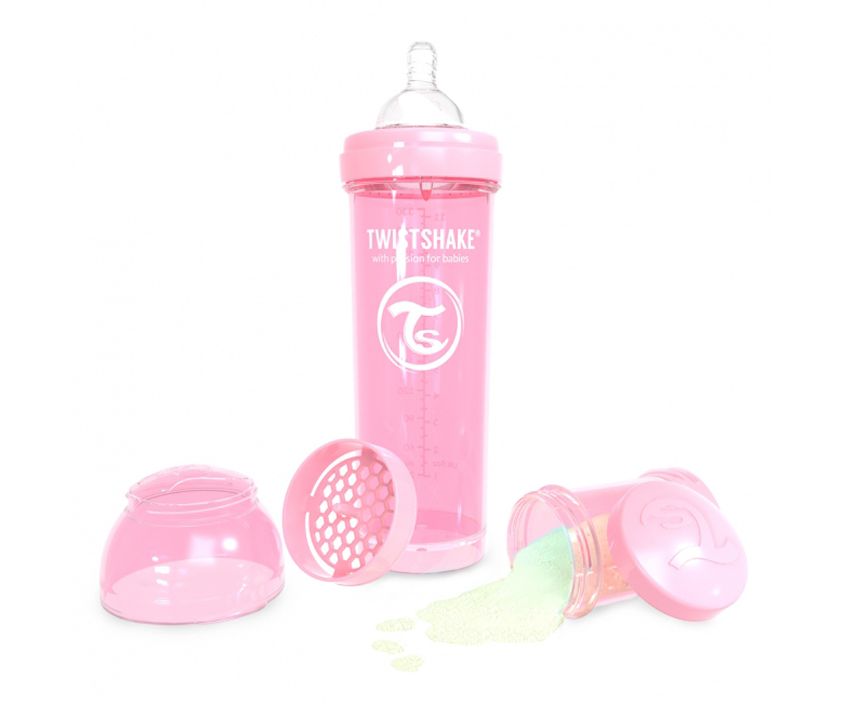 Twistshake Anti-Colique Bébé Bouteille avec Mélangeur Net 330 ml l'allaitement maternel pour bouteille 