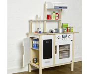 Cocina en Madera + Cesta Frutas y Verduras