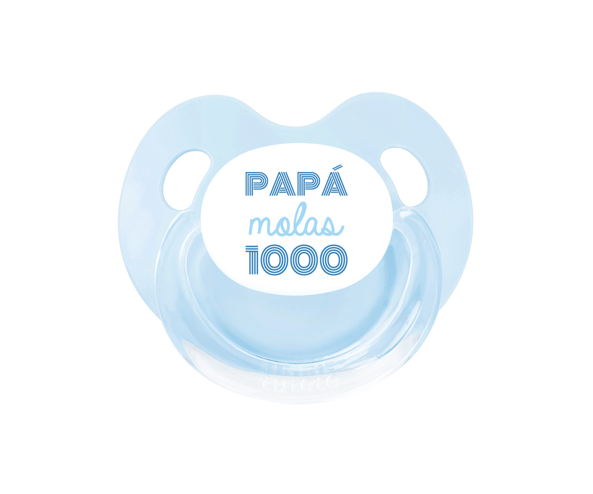 Chupete Retro Azul Papá Molas 1000