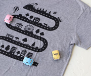 Pack T-Shirt Broom Broom Gris + 2 Voitures Rose/Menthe