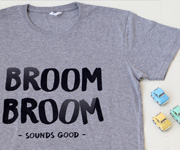 Pack T-Shirt Broom Broom Gris + 2 Voitures Rose/Menthe