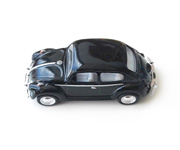 Volkswagen Classical Beetle (1967), en metal, 1:64, L= 6,5cm negro