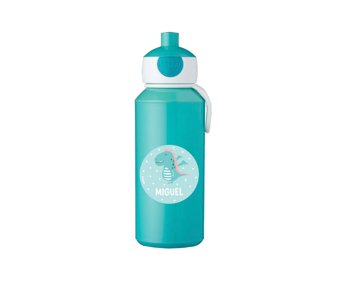 Botella Campus Pop-Up Personalizada Turquesa 400ml Dragón