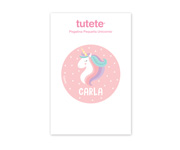Personalised Campus Pop-Up Drinking Bottle Pink Unicorn 400ml