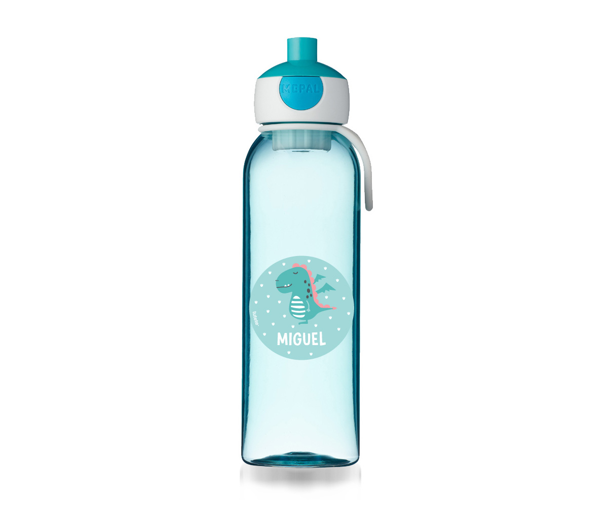 Botella Campus Pop-Up Personalizada Turquesa 500ml Dragón