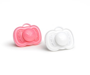 2 Chupetes Herobility Rosa-Blanco +6m