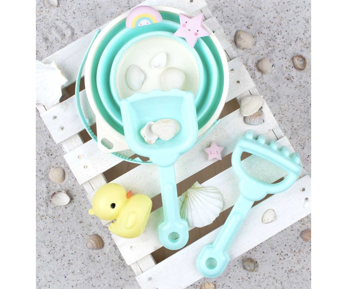 Set Cubo Plegable y Pala Menta